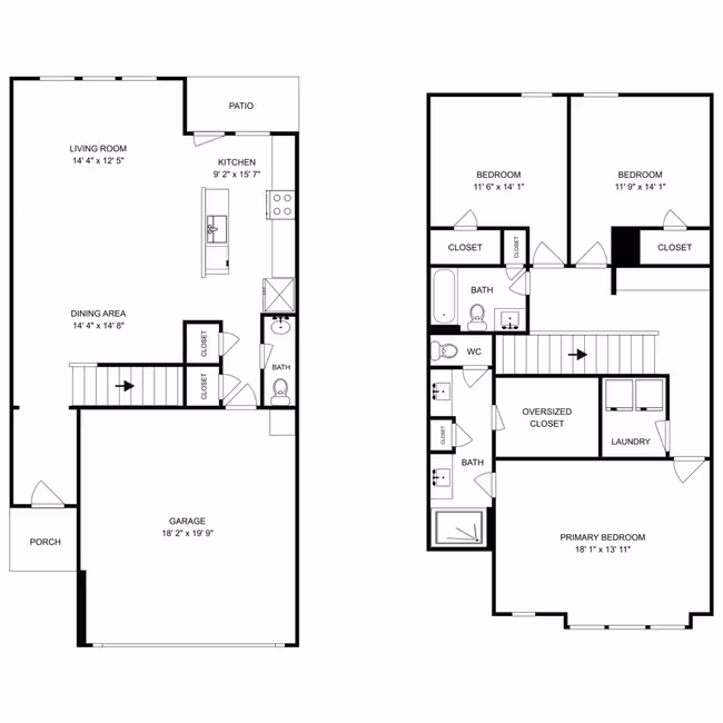 Unit 3043 Whitetail Lane 3040 Songbird Lane floor plan